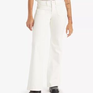 Levi’s Super Low Flare Cream White Denim Jeans